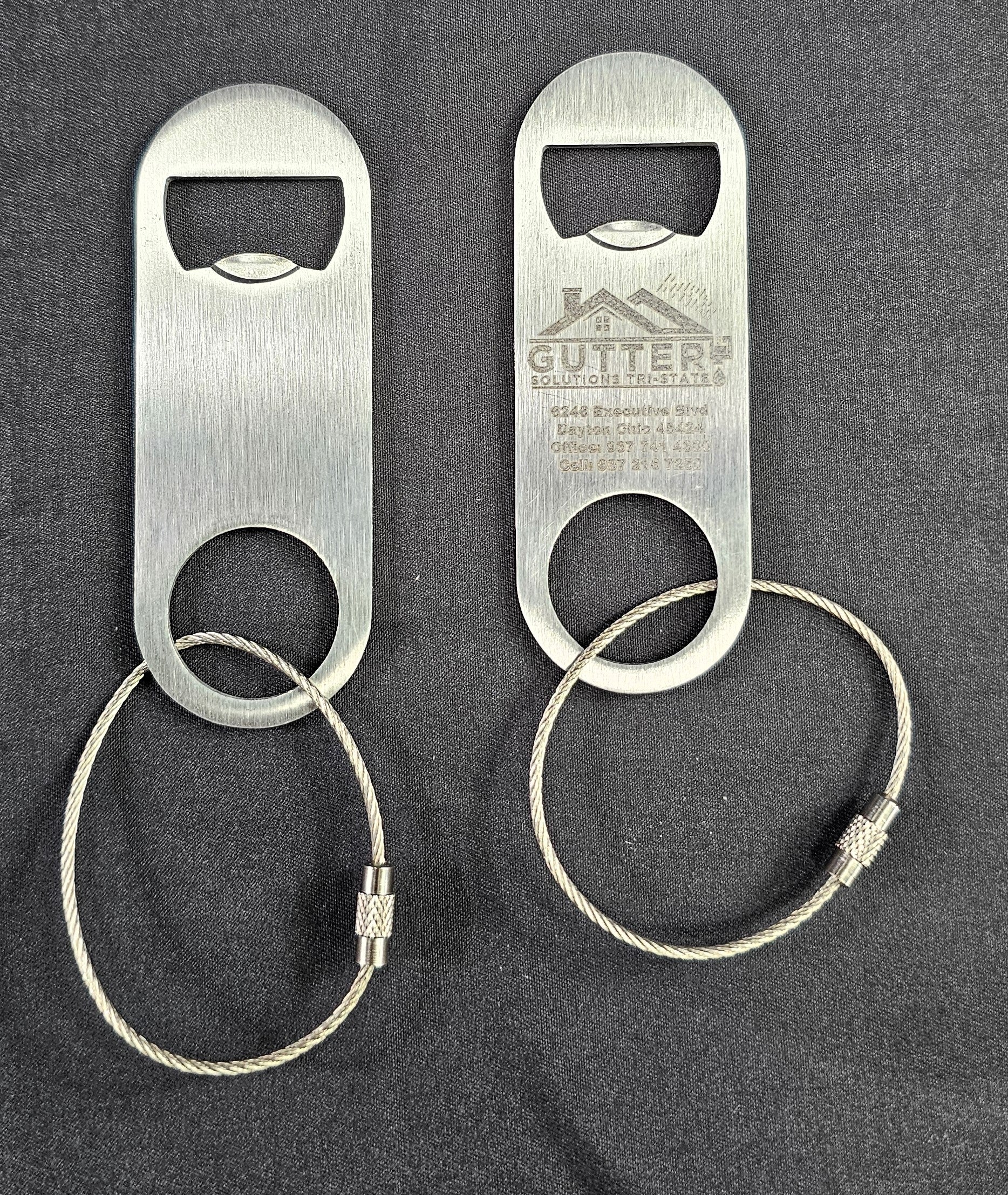 SST Bottle Opener with Keychain (customer supplied logo) - Slandis Creations LLC