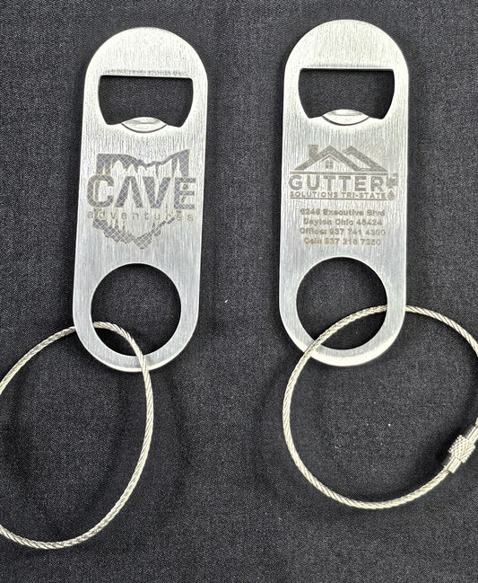 SST Bottle Opener with Keychain (customer supplied logo) - Slandis Creations LLC