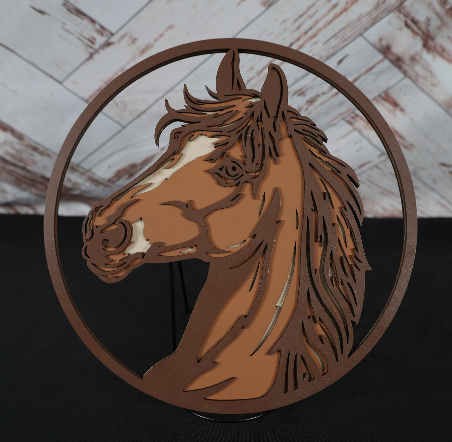 Horse head wall art.