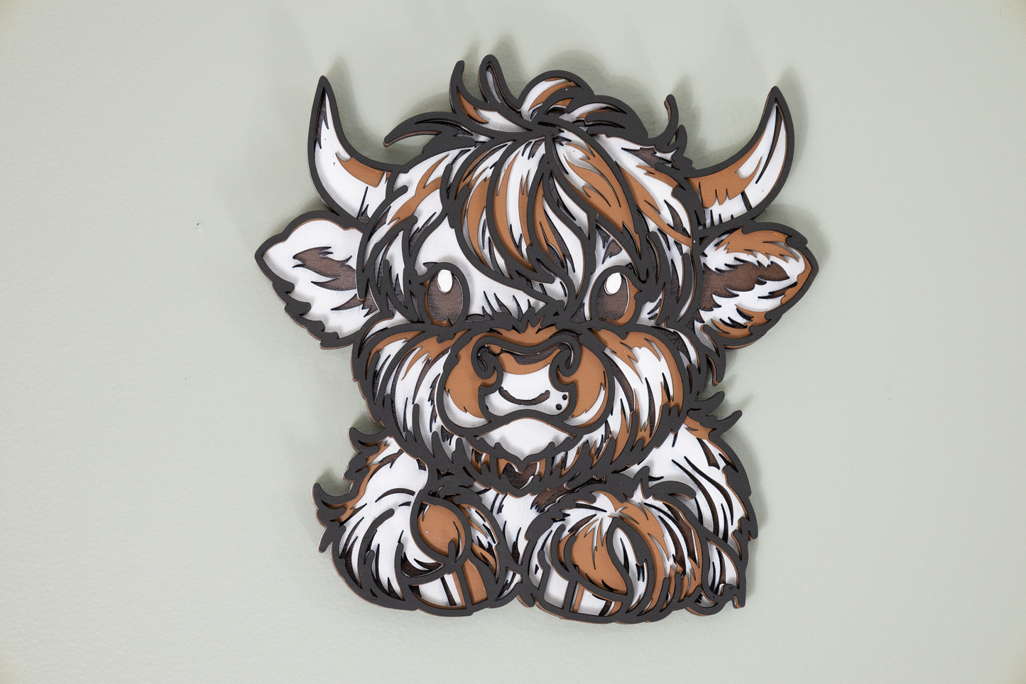 Multi layered highland cow