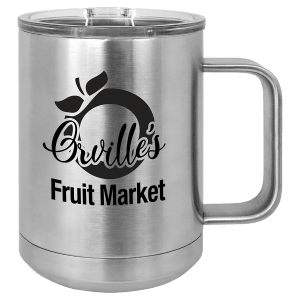 15oz Insulated coffee mugs (customer supplied logo) - Slandis Creations LLC