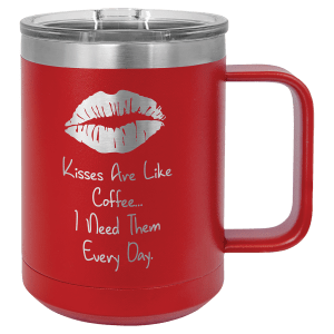 15oz Insulated coffee mugs (customer supplied logo) - Slandis Creations LLC
