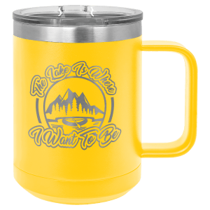 15oz Insulated coffee mugs (customer supplied logo) - Slandis Creations LLC