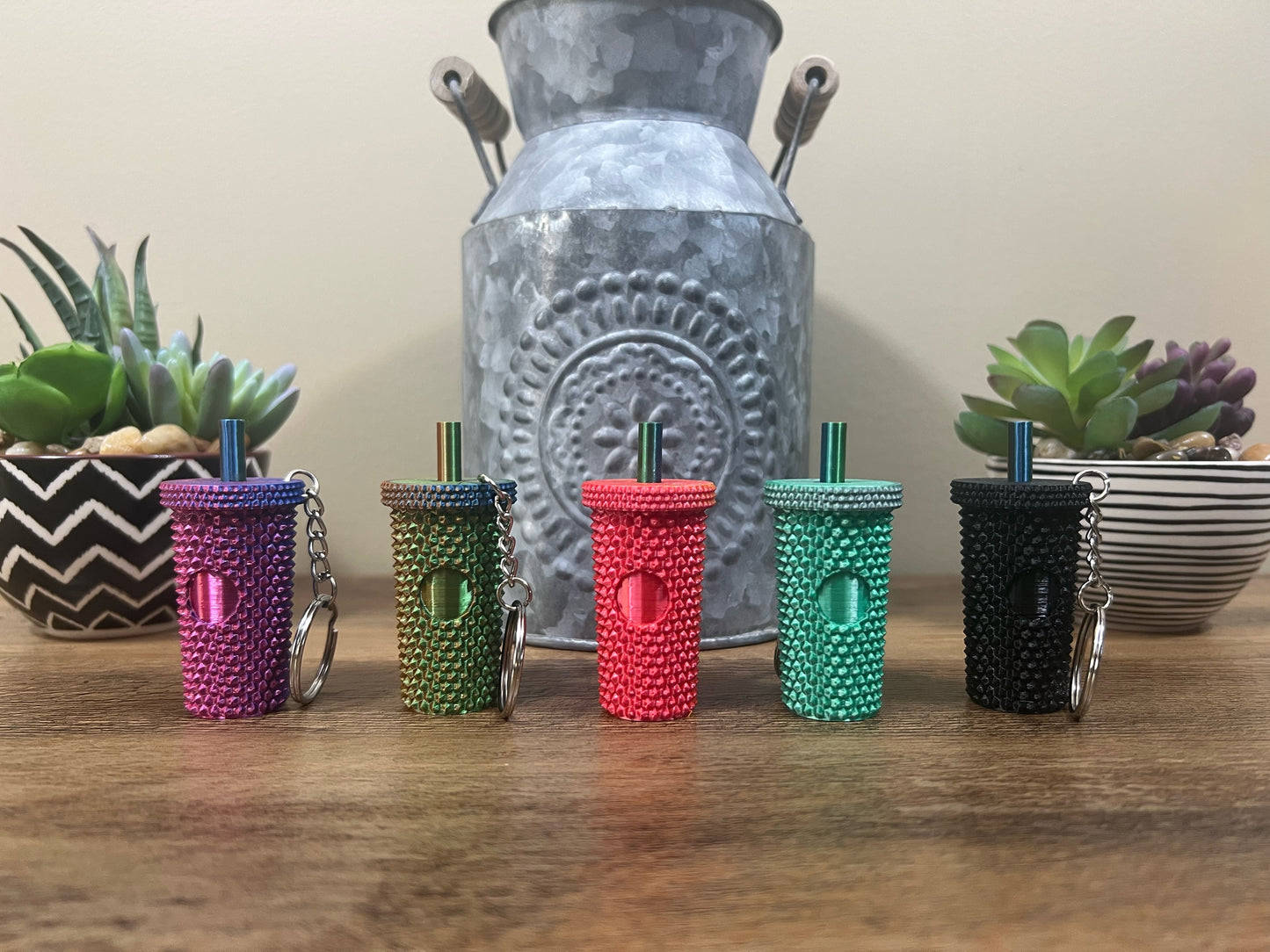 Studded Tumbler Keychains - Slandis Creations LLC