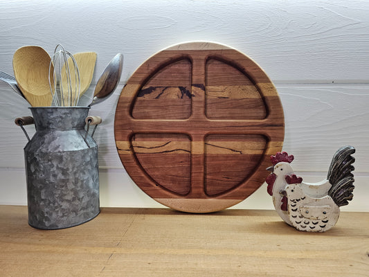 12" wooden serving tray - Slandis Creations LLC