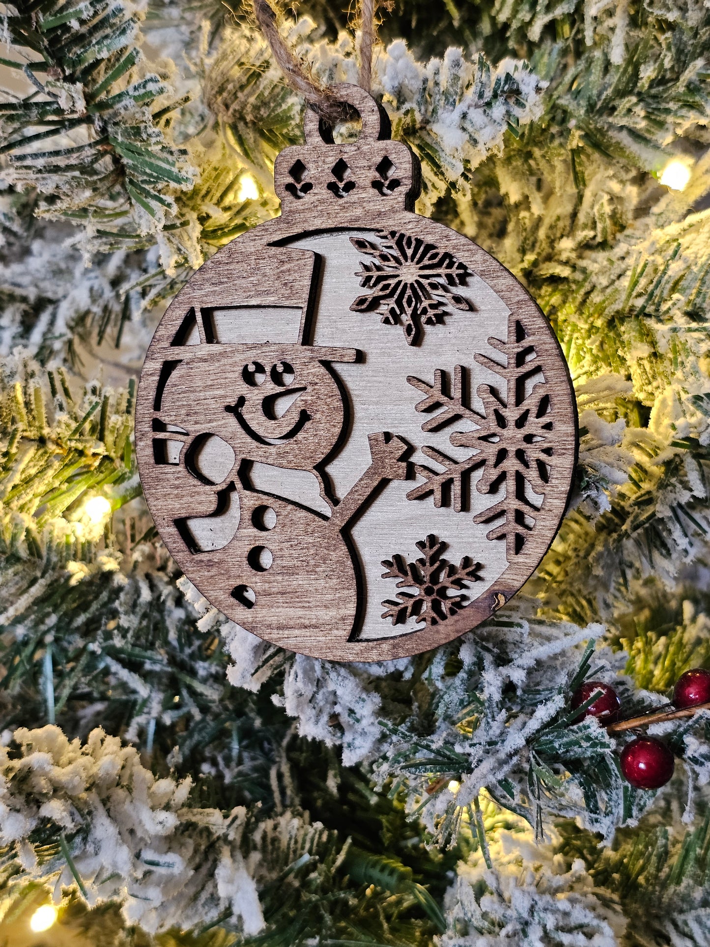 Layered snowman ornaments - Slandis Creations LLC