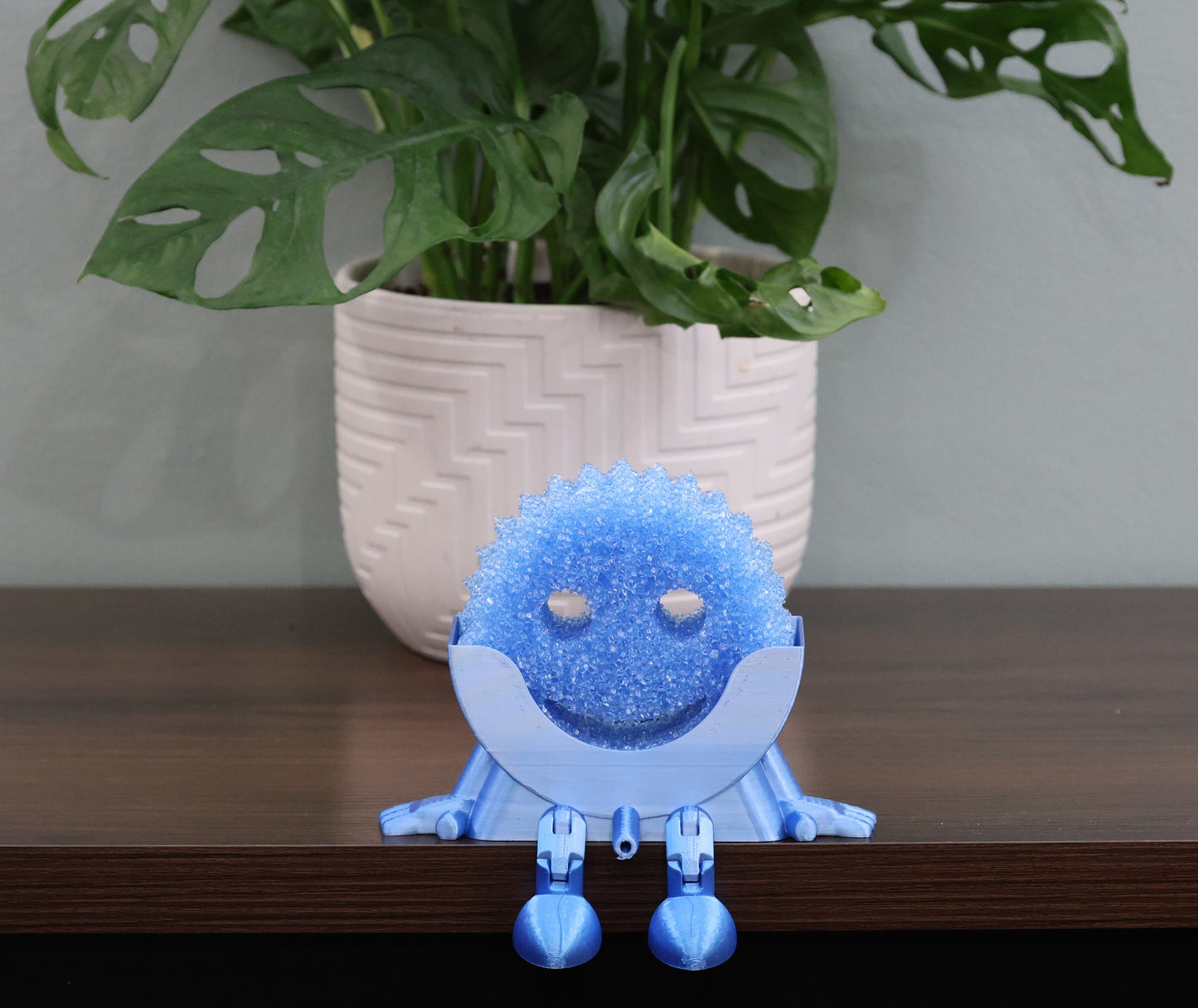 Blue sponge holder sponge daddy