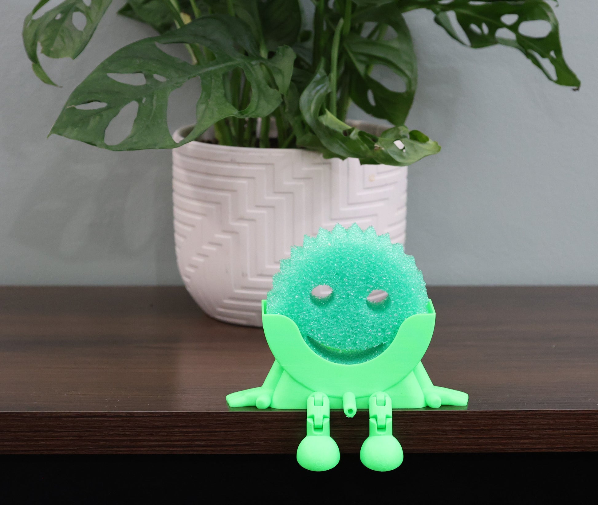 Green sponge holder sponge daddy