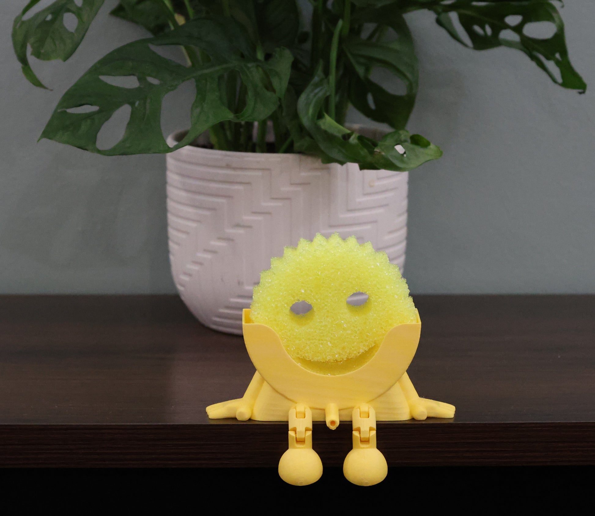 Yellow sponge holder sponge daddy