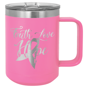 15oz Insulated coffee mugs (customer supplied logo)