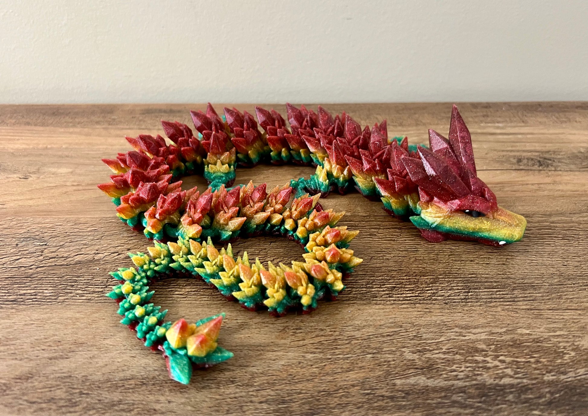 XL Rasta Crystal Dragons - Slandis Creations LLC