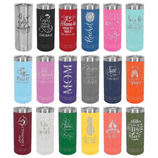 22oz Skinny Tumbler (customer supplied logo)