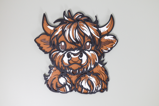 Multi layered highland cow