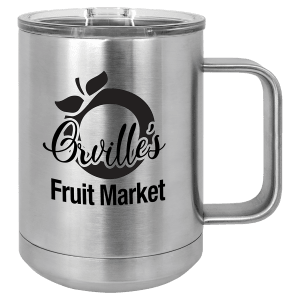 15oz Insulated coffee mugs (customer supplied logo)