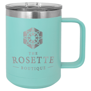 15oz Insulated coffee mugs (customer supplied logo)