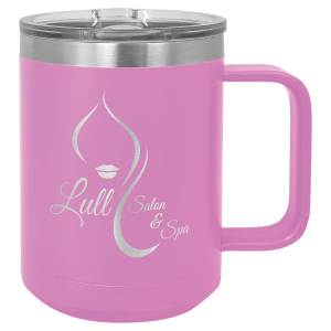 15oz Insulated coffee mugs (customer supplied logo)