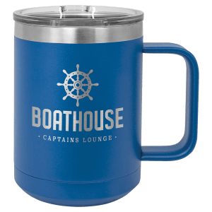 15oz Insulated coffee mugs (customer supplied logo)