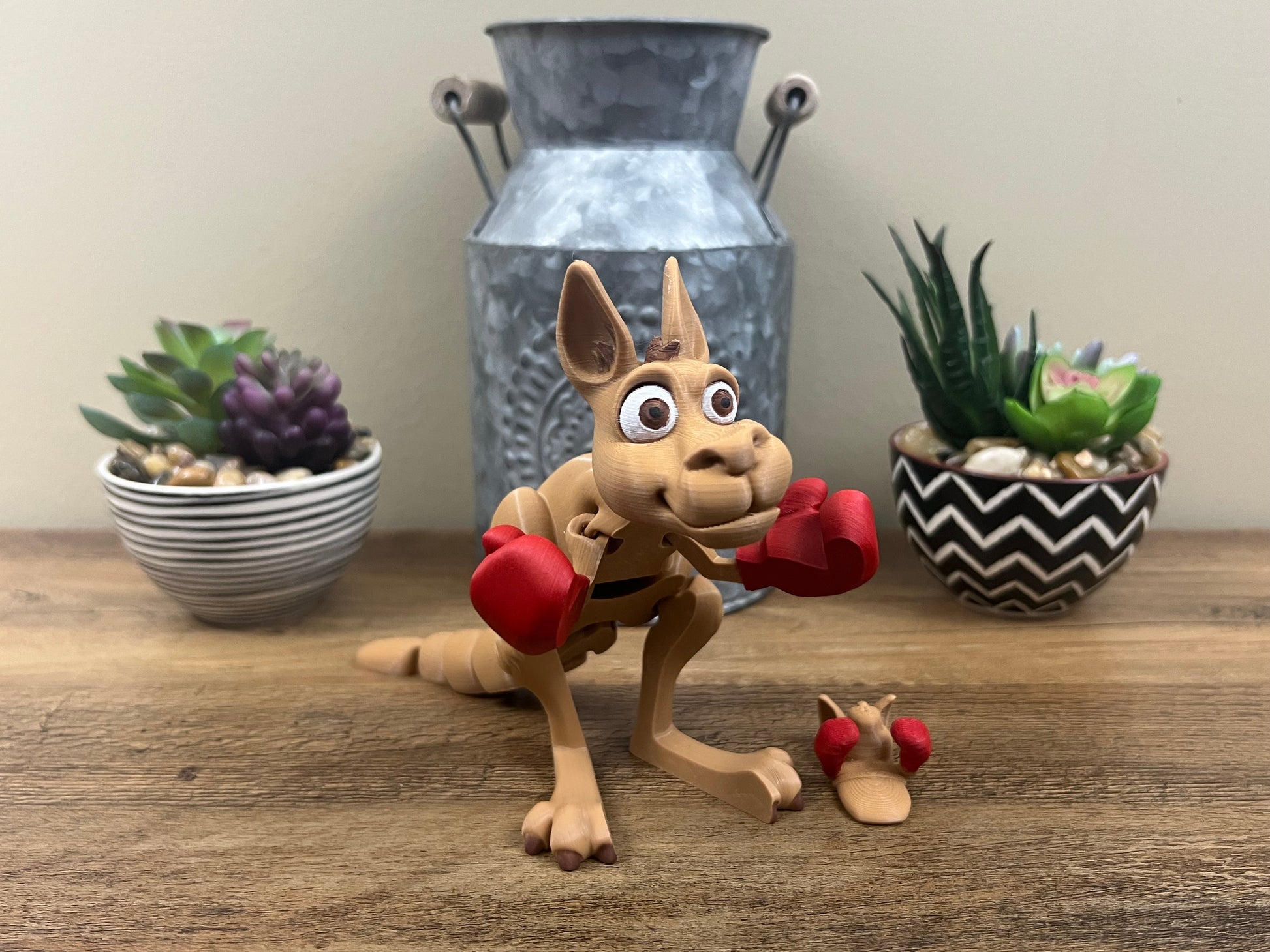 Boxing Kangaroo with Joey - Slandis Creations LLC