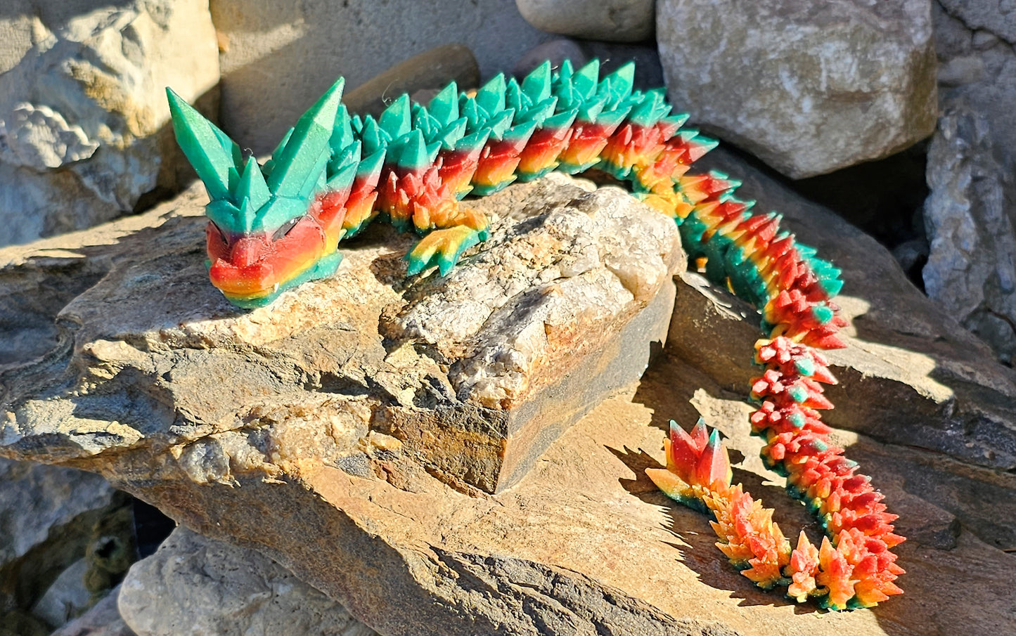 XL Rasta Crystal Dragons - Slandis Creations LLC