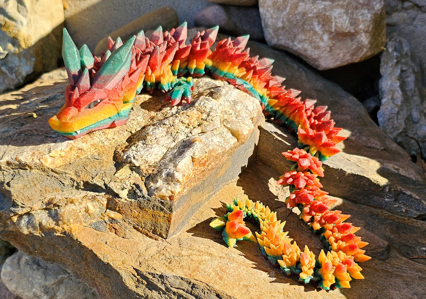 XL Rasta Crystal Dragons - Slandis Creations LLC